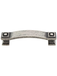 Delmar Cabinet Pull - 3 3/4 inch Center-to-Center in Distressed Pewter.